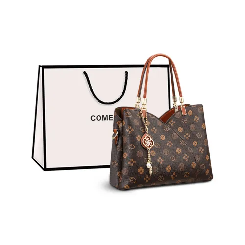 COMELY Сумка через плечо из синтетической кожи стандартная женская кофейного цвета