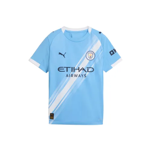 PUMA Домашний Manchester Городской T Рубашка Джерси Юность DRYCELL Светло-синий Команда Белый Дети Возраст 3-7 лет