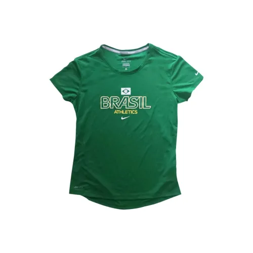 NIKE Dri Fit Зеленый Женские Трикотаж