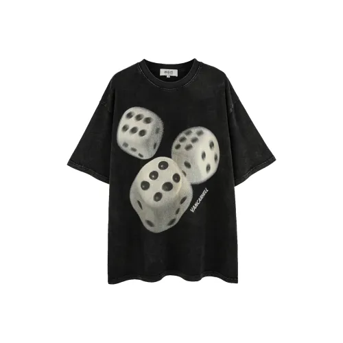 Cotton Gene Выцветший черный Унисекс Футболка