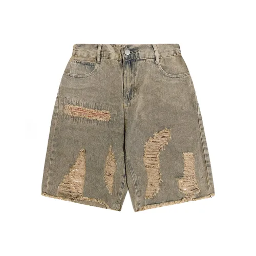 HKRXEC Желтые мужские джинсовые шорты