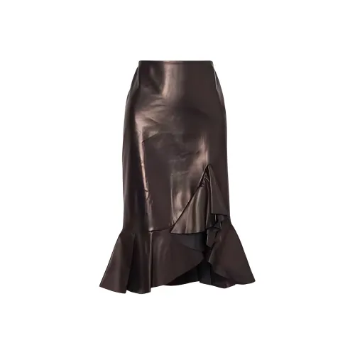 TF Повседневный Длинный Юбка Женские Черный