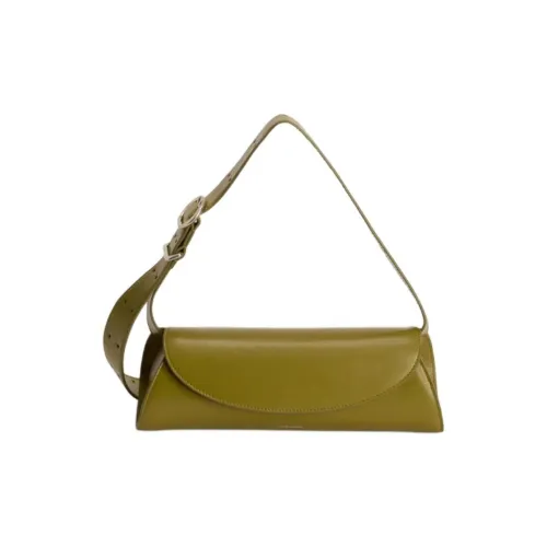 JIL SANDER Cannolo Телячья кожа Сумка через плечо Маленькая Женская Оливково-зеленая