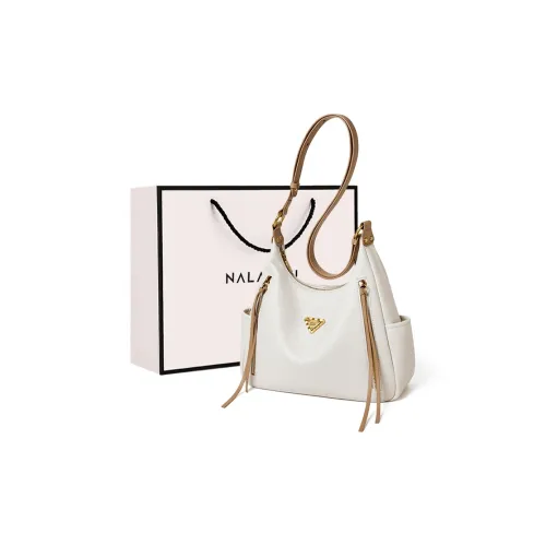 Narandu Сумка через плечо из коровьей кожи большая женская экрю и абрикос