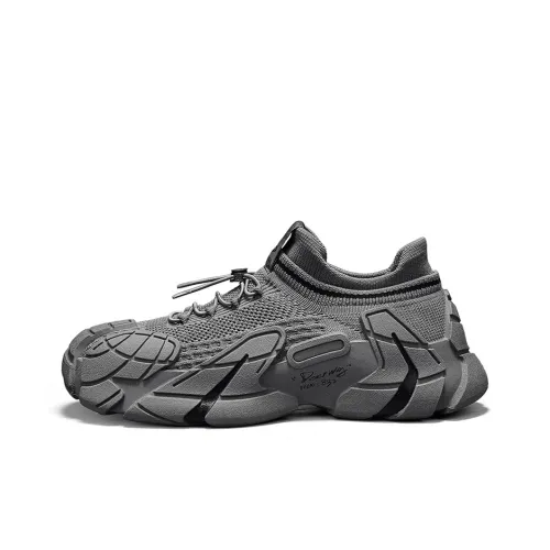 DEERWAY Амортизаторы Shock Slip-resistant Abrasion-resistant Низкий топ Повседневная обувь Мужская Темно-серый