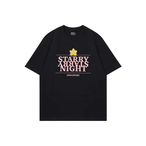 STAY UP LATE T-Shirt Унисекс Черный Розовый