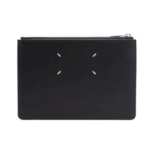 Maison Margiela Кожаный клатч мужской стальной серый