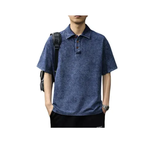 QIANJINNIU Лето Поло Свободный крой Унисекс