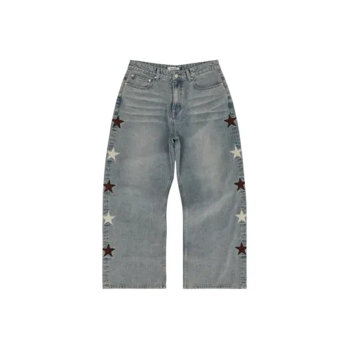 WAIKEI Светло-синие Унисекс Джинсы