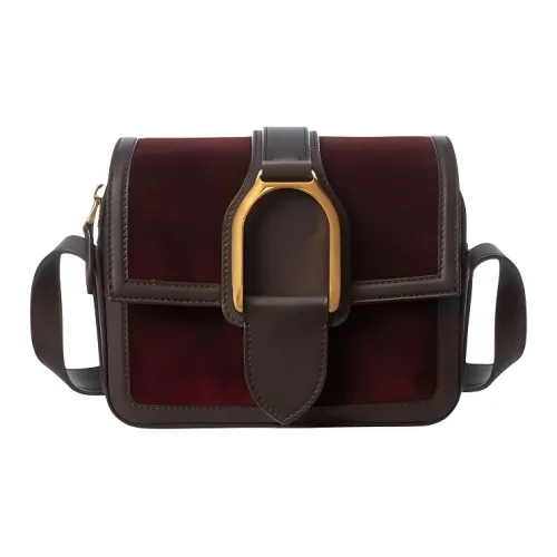 Polo Ralph Lauren Welington Велюр Сумка через плечо Женская Бордовая