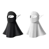 Чёрный + Светло-серый [Бесшовный, ощущение прохлады, солнцезащитный, подъем для питья воды]