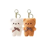 Мокко, клетчатый, медведь, белый, коричневый