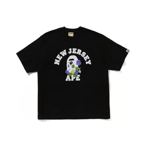 A BATHING APE Черная унисекс футболка