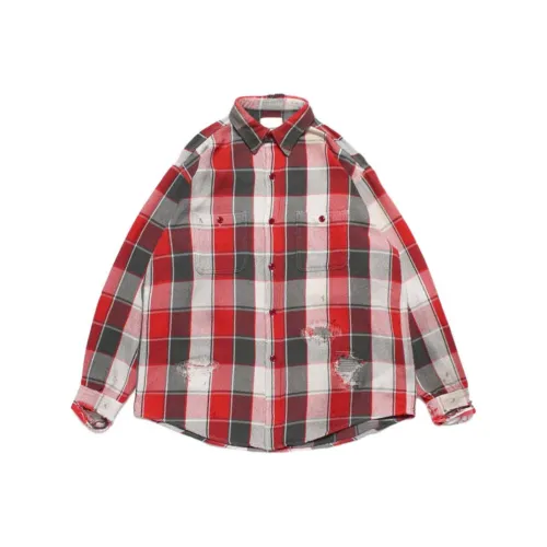 Bowwow SS25 【C30 5th Anniversary Item】5th ANNIV. Ремонт AGEING Фланель Рубашка Унисекс