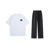 Белый топ+черные брюки