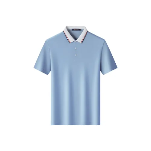 LUOZI Light Blue Men's Polo