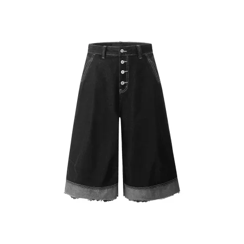 GDRX Черные унисекс джинсовые шорты