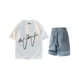 Белый + Светло-синий