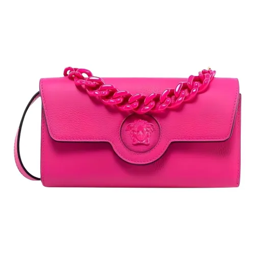VERSACE Кожа Портативный Crossbody Сумка Сумка через плечо Женская Розовая
