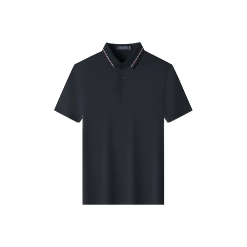 LUOZI Мужская рубашка поло темно-синего цвета