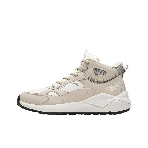 Anta Pedal Island Slip-resistant Thermal High Top Casual Shoes Women's Beige Khaki Анта Pedal Island противоскользящие термальные высокие повседневные туфли для женщин бежевый хаки