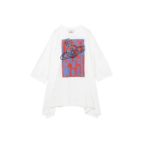 Vivienne Westwood Белое Женское Длинное Платье с Рукавами