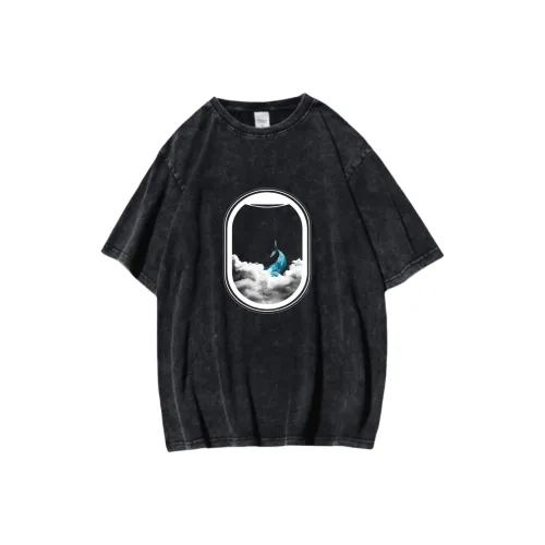 XIAOLIZI Промытый черный Женские футболки