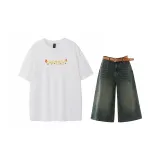 Белый + Винтажный синий