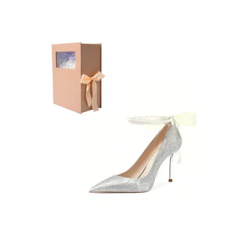 ANGEL BOY Высокие каблуки Женские Серебристая луна