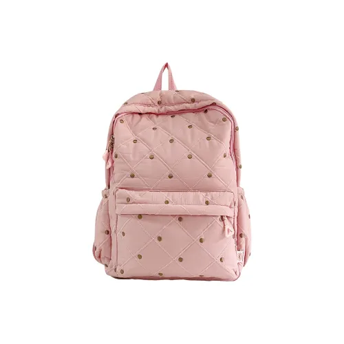 Meow In The Grass Нейлон Рюкзак Женские Коричневый Белый Розовый