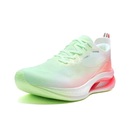 XTEP Slip-resistant Abrasion-resistant Low Top Casual Running Shoes Women's Green Pink White XTEP Противоскользящие Аbrasion-resistant Низкие Кеды Повседневные Беговые Кроссовки Женские Зеленый Розовый Белый