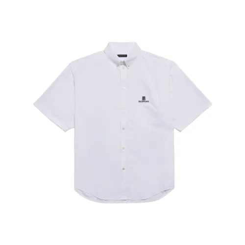 Balenciaga FW25 Рубашка Tubas Форма Мужская Белая