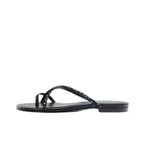 ZARA Шлепанцы Черные Женские