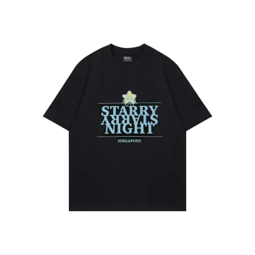 STAY UP LATE T-Shirt Унисекс Черный Синий