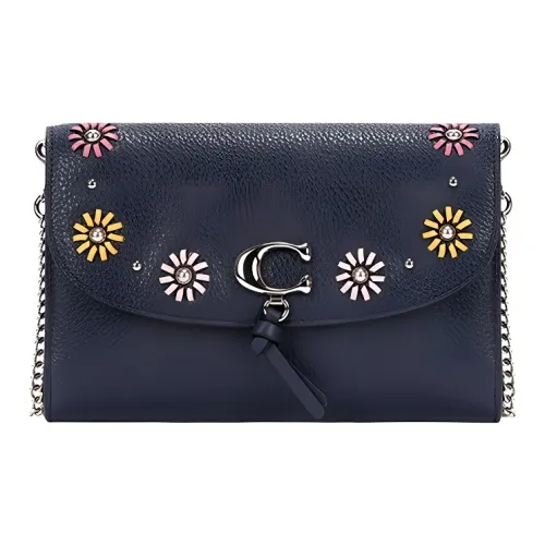 COACH Remi Кожа Через плечо Конверт Сумка на плечо Женская Темно-синий