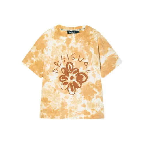 Desigual Молоко Апельсин Женские Футболки