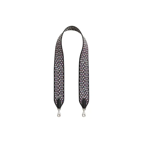 HERMES Zigzag Холст Swift Телячья кожа Сумка Ремень Женские Черный Белый