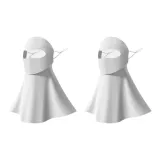 Светло-серый + Светло-серый [Бесшовный, ощущение прохлады, солнцезащитный, подъем для питья воды]