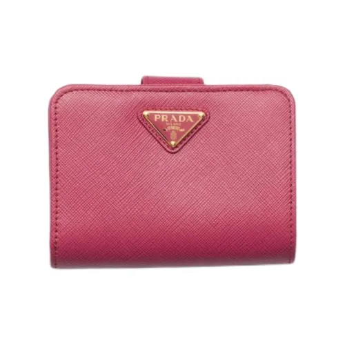 PRADA Saffiano Коровья кожа Кошелек Женские Розовый