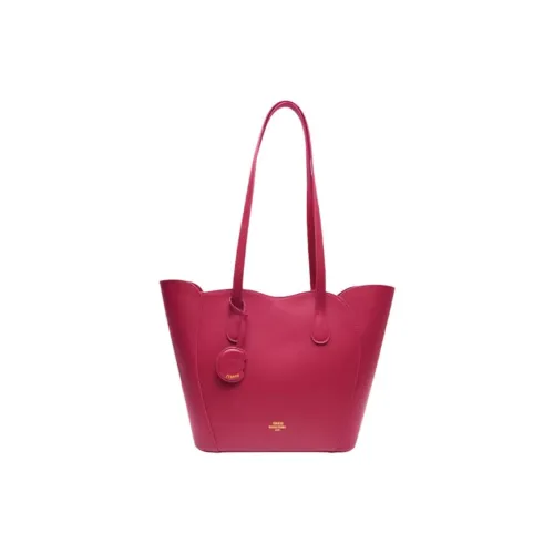 TENNCO Коровья кожа Сумка Сумка через плечо Большая Женская Бордовый Красный