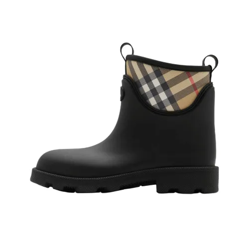Burberry Женские резиновые сапоги черного цвета