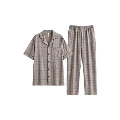 Q'NIANMA Passage Of Time Желтый Мужской Пижамные комплекты