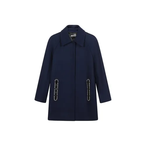 LOVE MOSCHINO Синий Женское Пальто