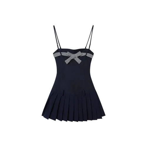 UYH Летняя короткая юбка сладкий острый кружево вверх бант укороченное платье женское