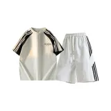 Комплект одежды (Белый Серый Топ + Белый Серый Низ)