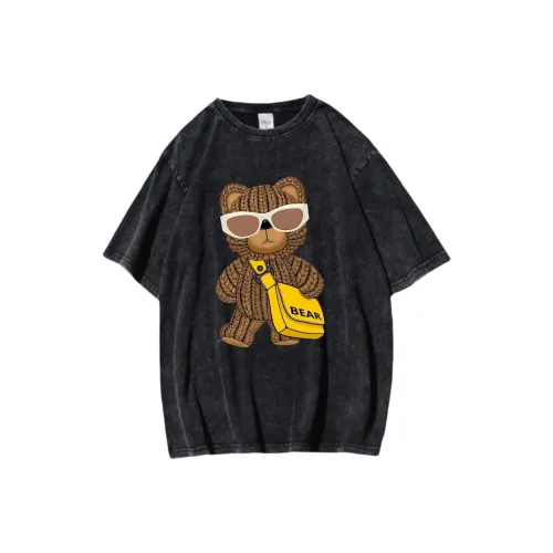 XIAOLIZI Промытый черный Женские футболки