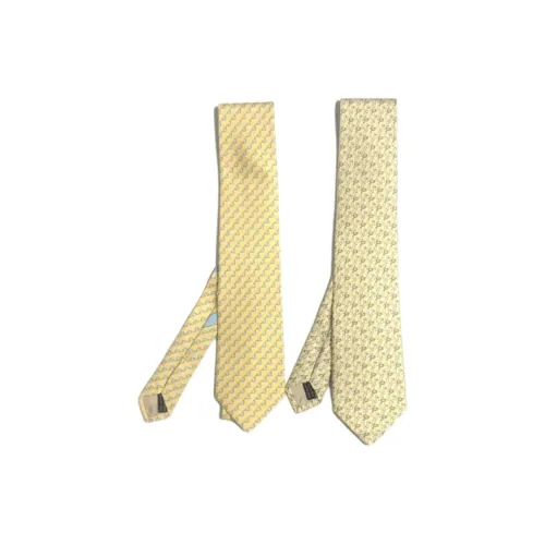 FERRAGAMO Шелковые галстуки Мужской Желтый