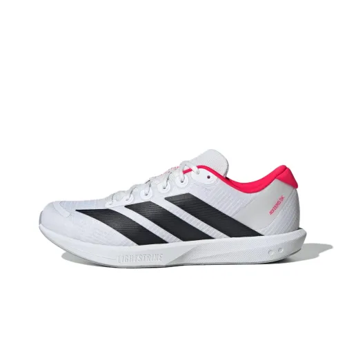 Adidas Adizero Амортизация Износостойкий Низкий Топ Повседневные Беговые Кроссовки Унисекс Белый