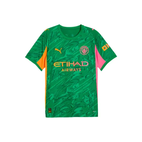 PUMA Manchester City Голкипер Т-рубашка Мужская Зеленая