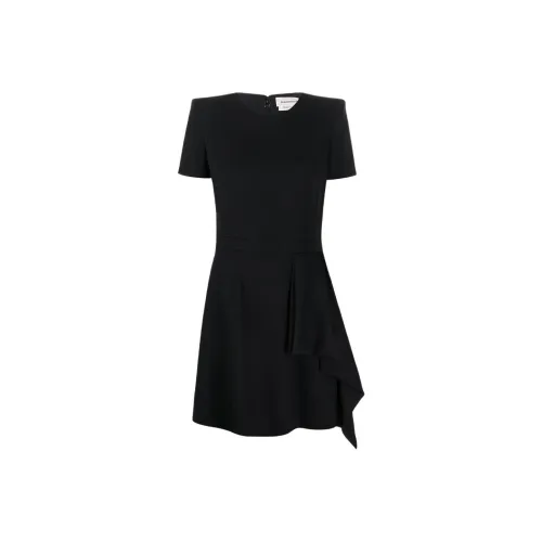 Alexander McQueen Black Женские Короткие Платья с Рукавами